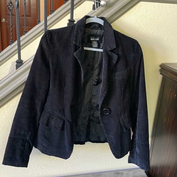 Vintage Wet Seal Corduroy Gray/Black Blazer Size Small - Picture 6 of 14